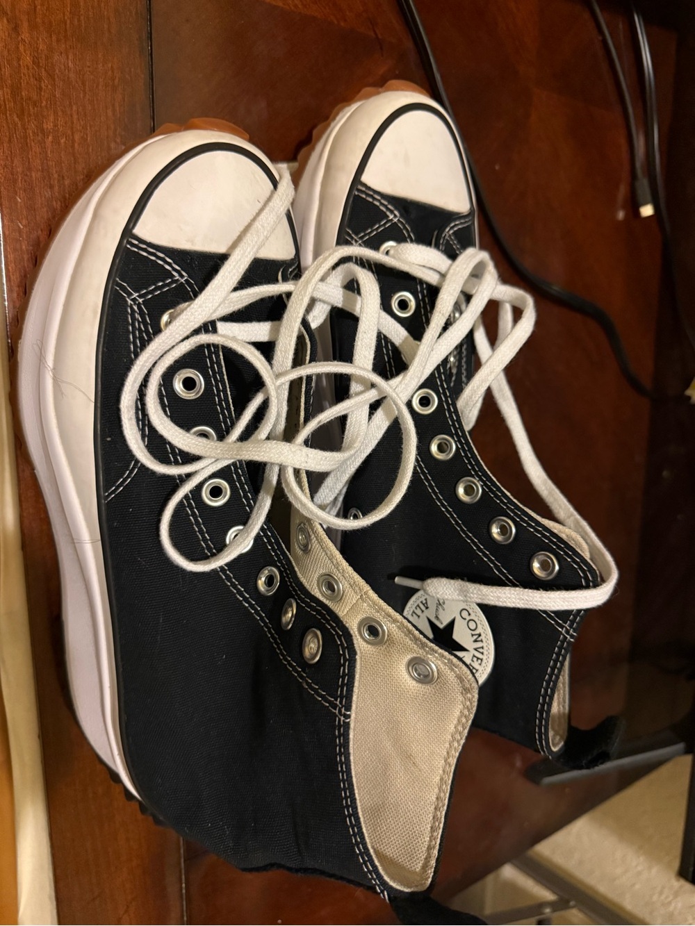 Converse Kids Black and White High-Top Canvas Sneakers